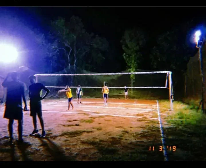 Om sports club , volleyball ground.