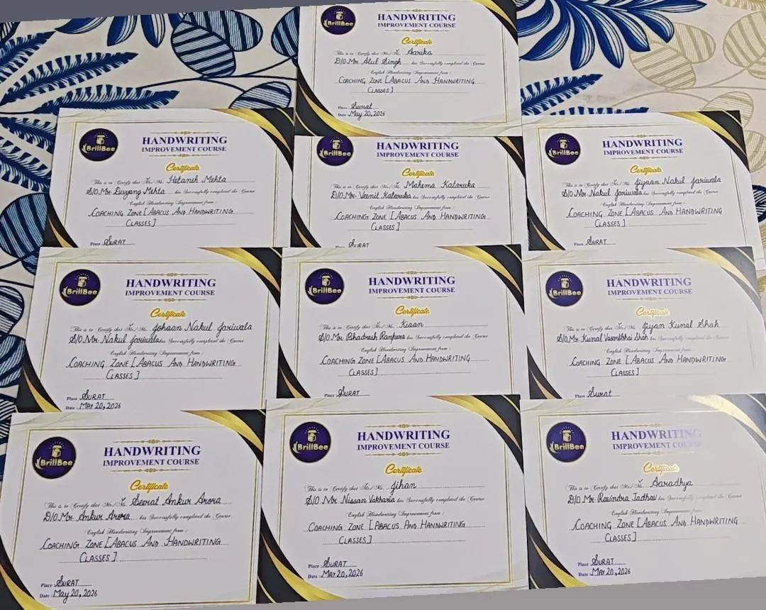 Brillbee Coaching Zone (Abacus and Handwriting Classes ) — Abacus & Vedic Maths in Vesu, Surat