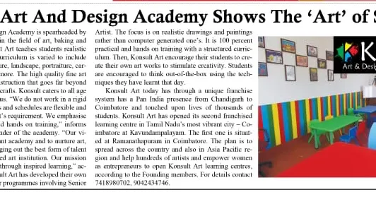 Konsult Art & Design Academy,Koundampalayam — Art & Craft in Koundampalayam