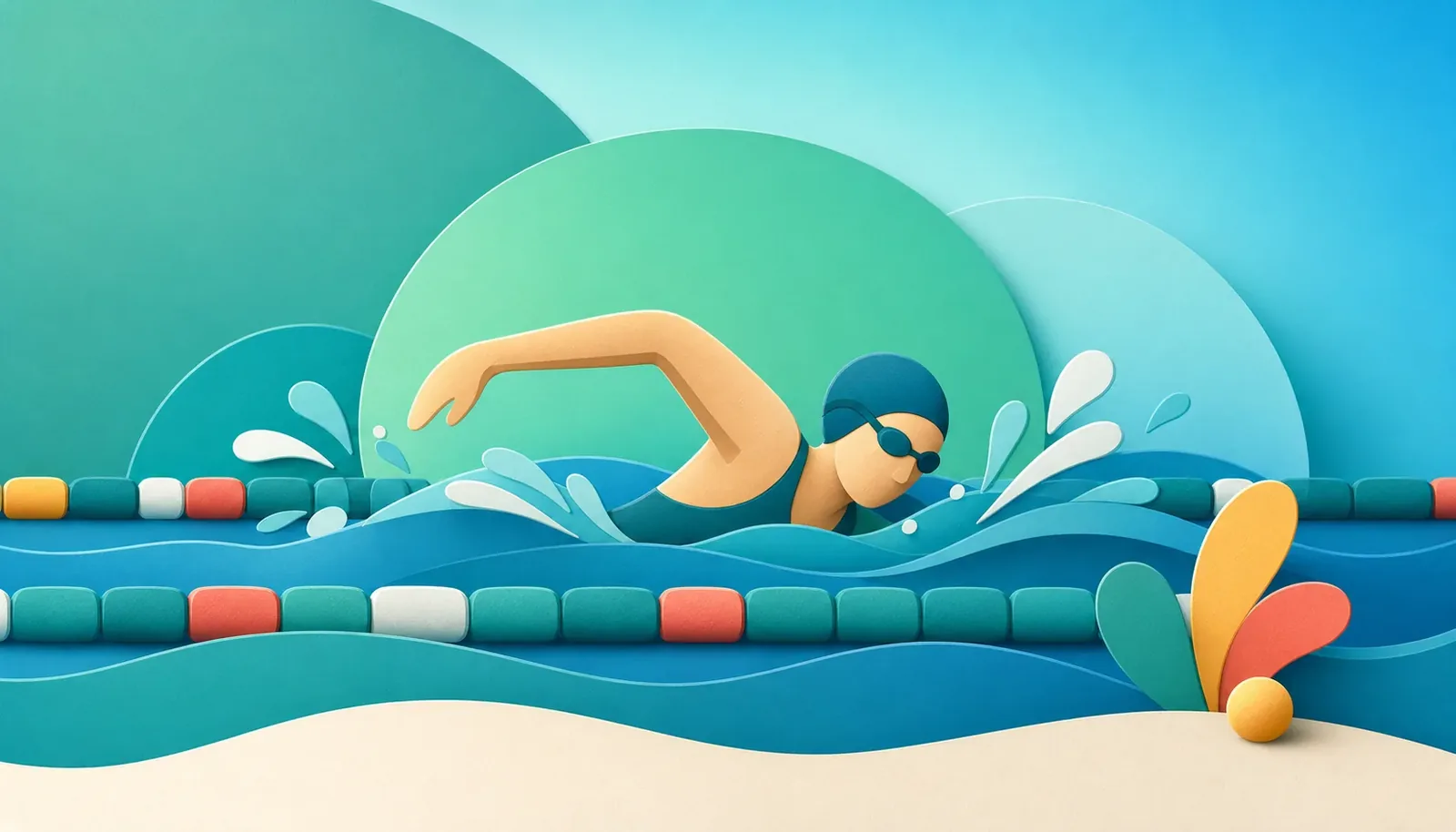 Swimming illustration