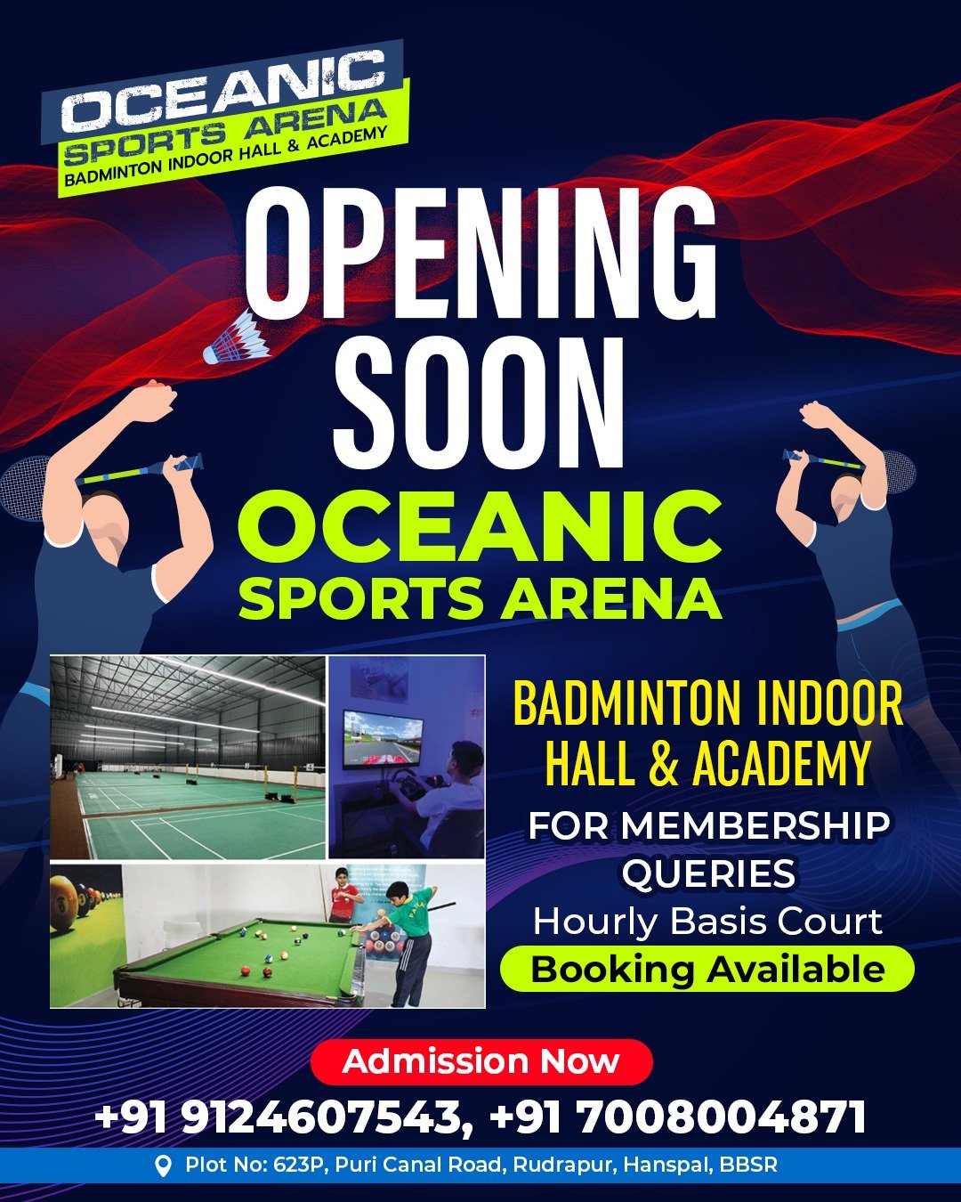 OCEANIC SPORTS ARENA - Badminton Indoor Hall & Academy — Badminton in Satya Nagar, Bhubaneswar
