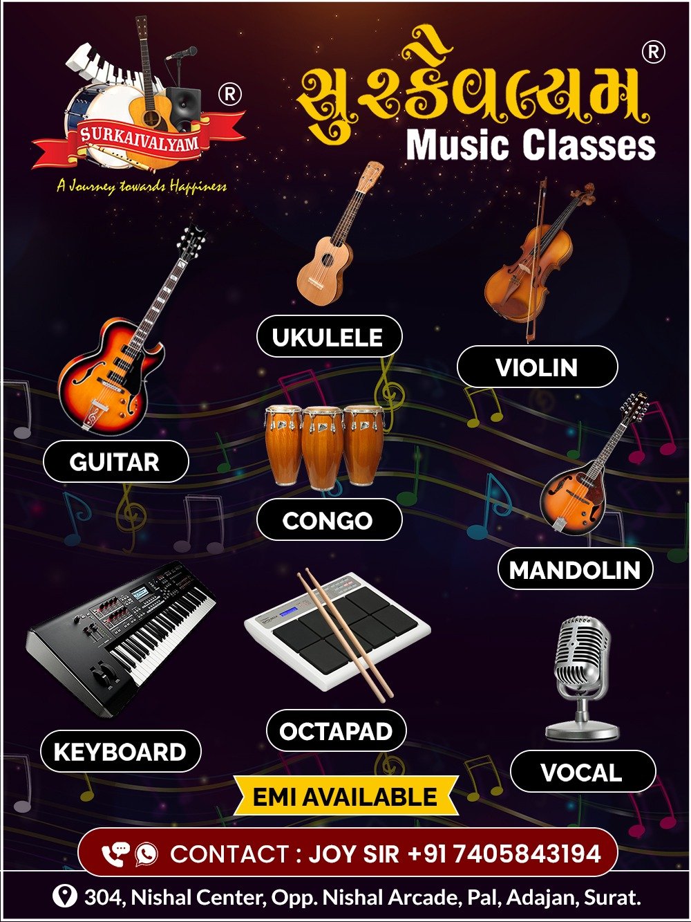 Surkaivalyam Music Classes — Music in Green Avenue Apartments, Surat