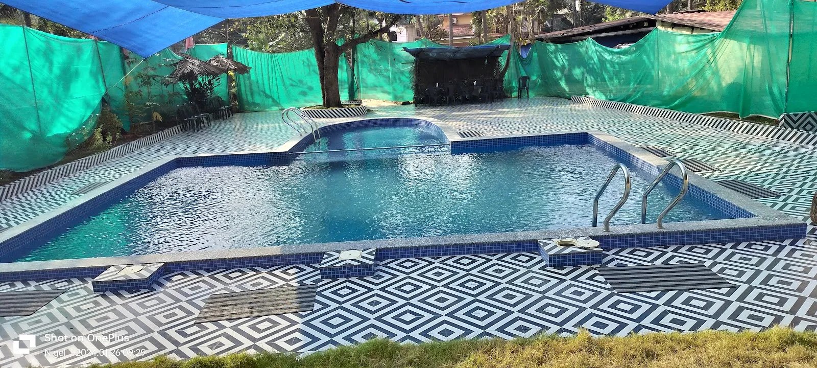 JOSE CUZIN AND SWIMMING POOL — Swimming in Mercurim, Goa