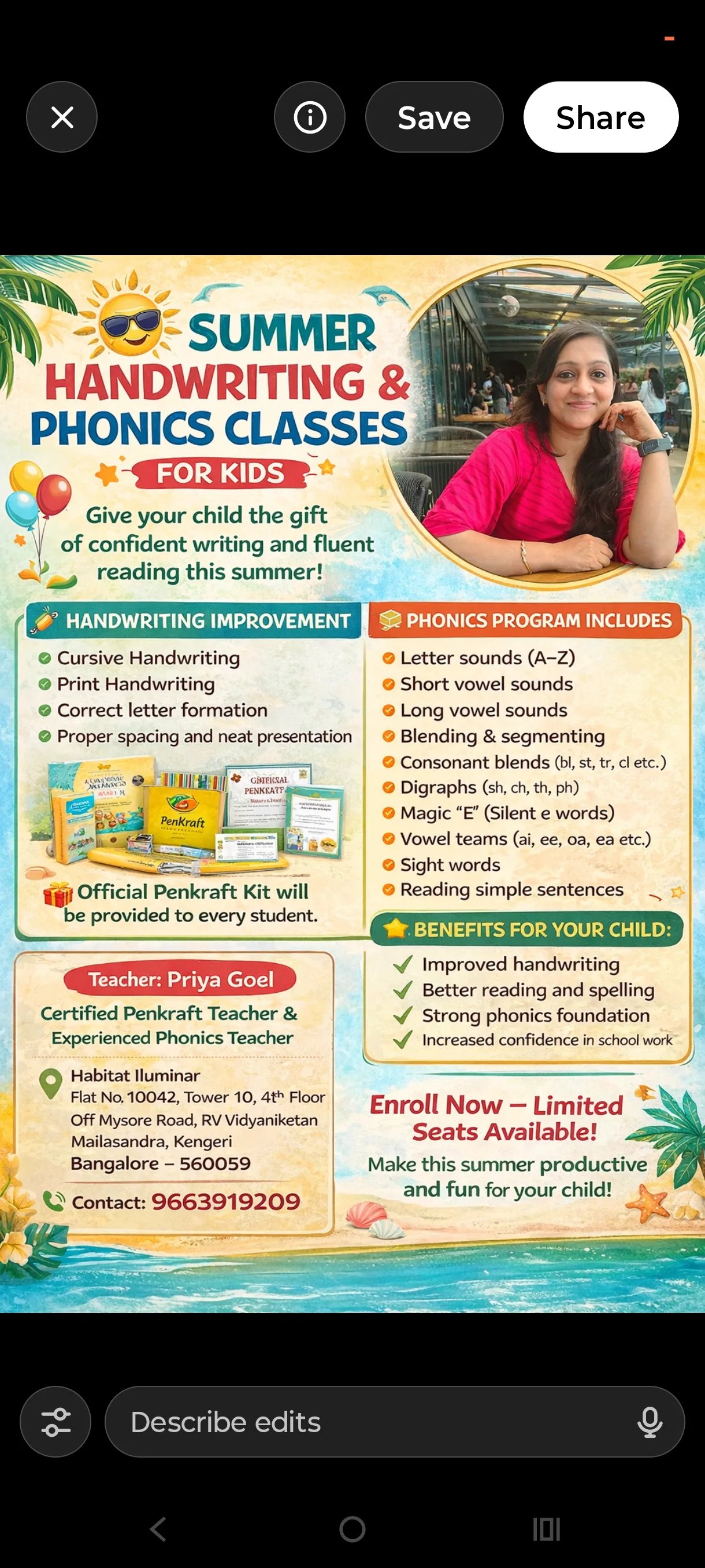 AK Cursive handwriting and Abacus classes — Abacus & Vedic Maths in Rajendra Nagar, Mysore