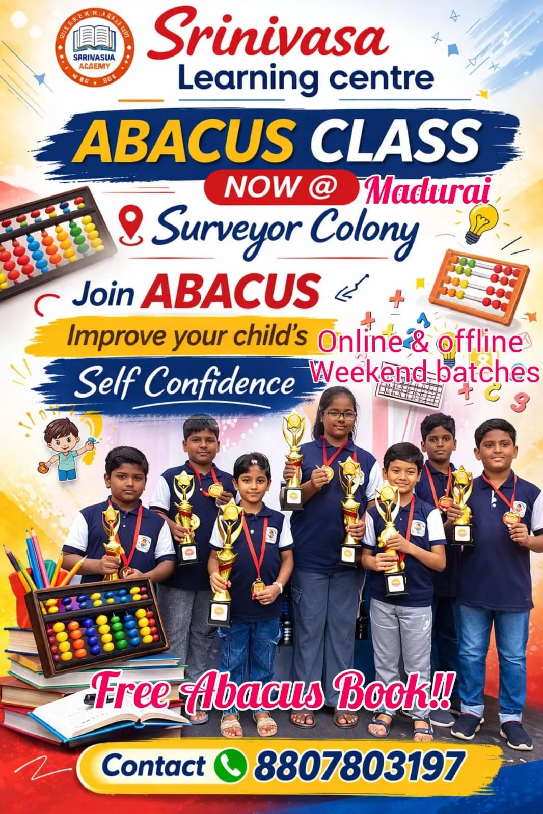 Srinivasa Abacus center — Abacus & Vedic Maths in Athikulam, Madurai