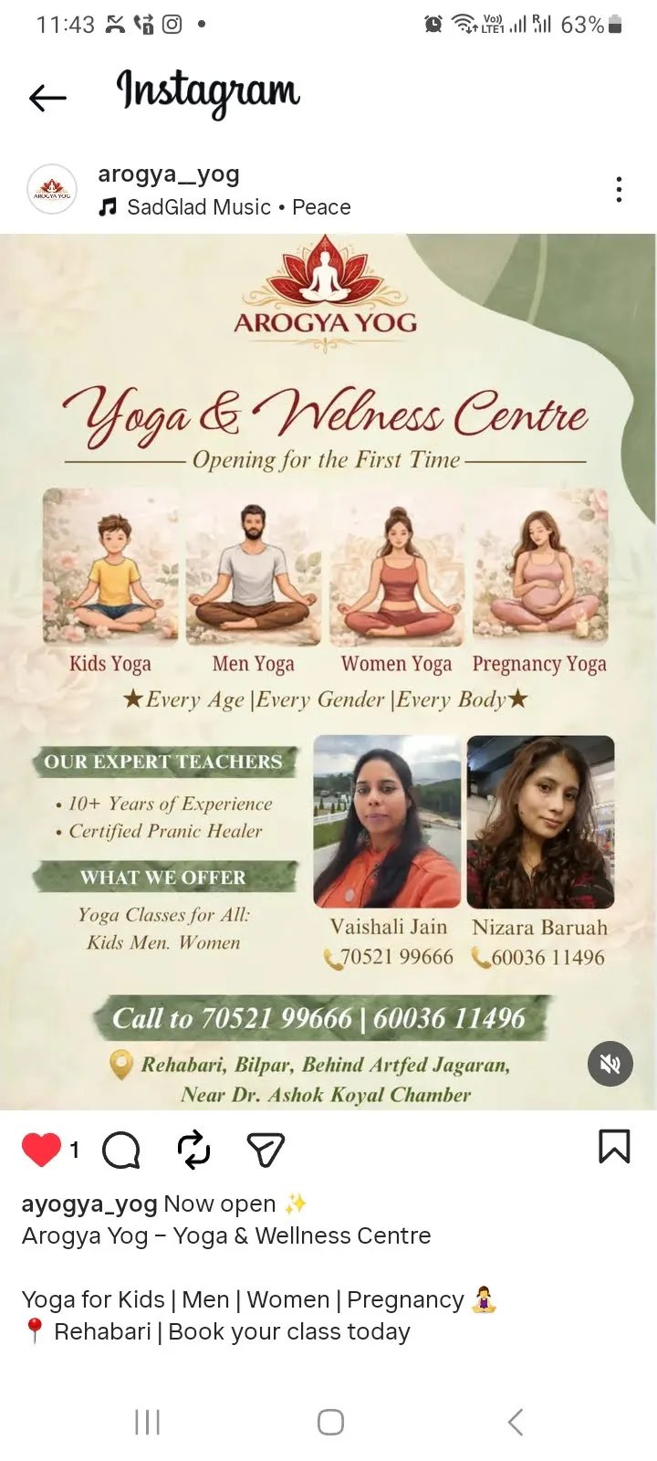 Arogya Yog Wellness Studio — Yoga in Rehabari, Guwahati