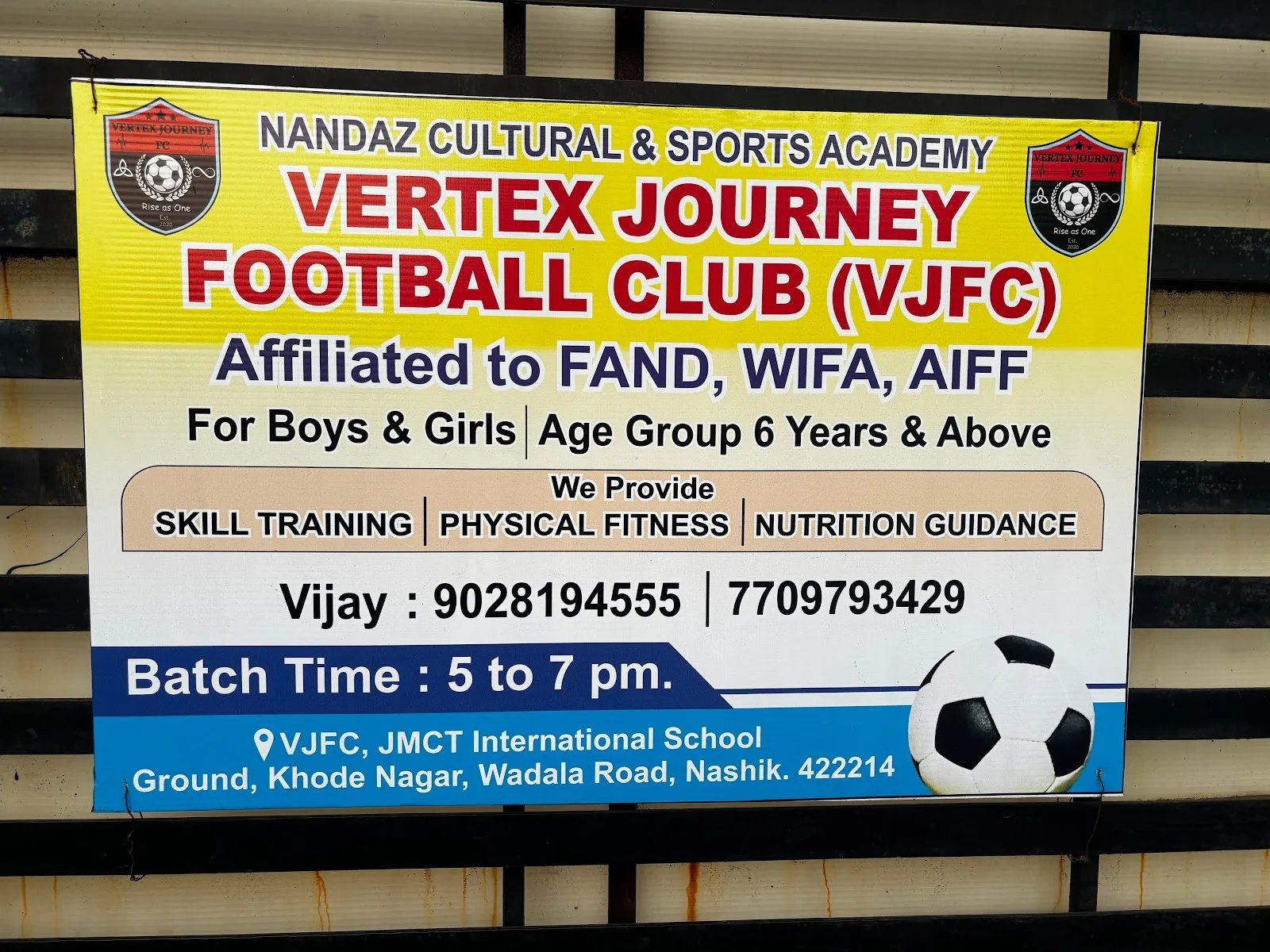 VERTEX JOURNEY FOOTBALL CLUB (VJFC) — Football in Wadala Gaon, Nashik