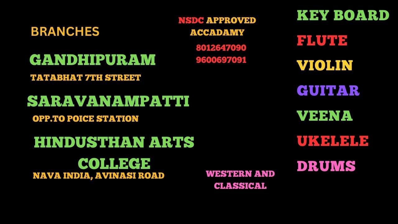 Dadsons music paradise Hindustan College Avinasi Road — Music in Puliakulam, Coimbatore