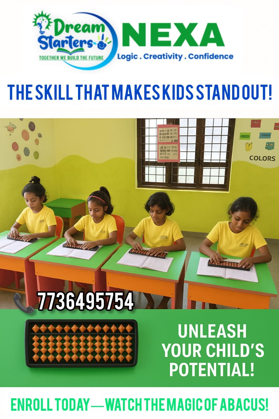 DreamStarters NEXA | SMA Abacus | Abacus Online-Offline Classes | Thirumala — Abacus & Vedic Maths in Thirumala, Trivandrum