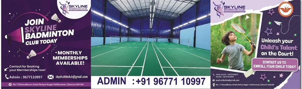 Skyline Badminton Club — Badminton in Pallikaranai