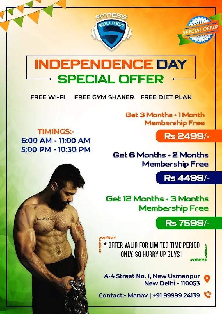 fitness solution gym by manav bhasin — New Usmanpur