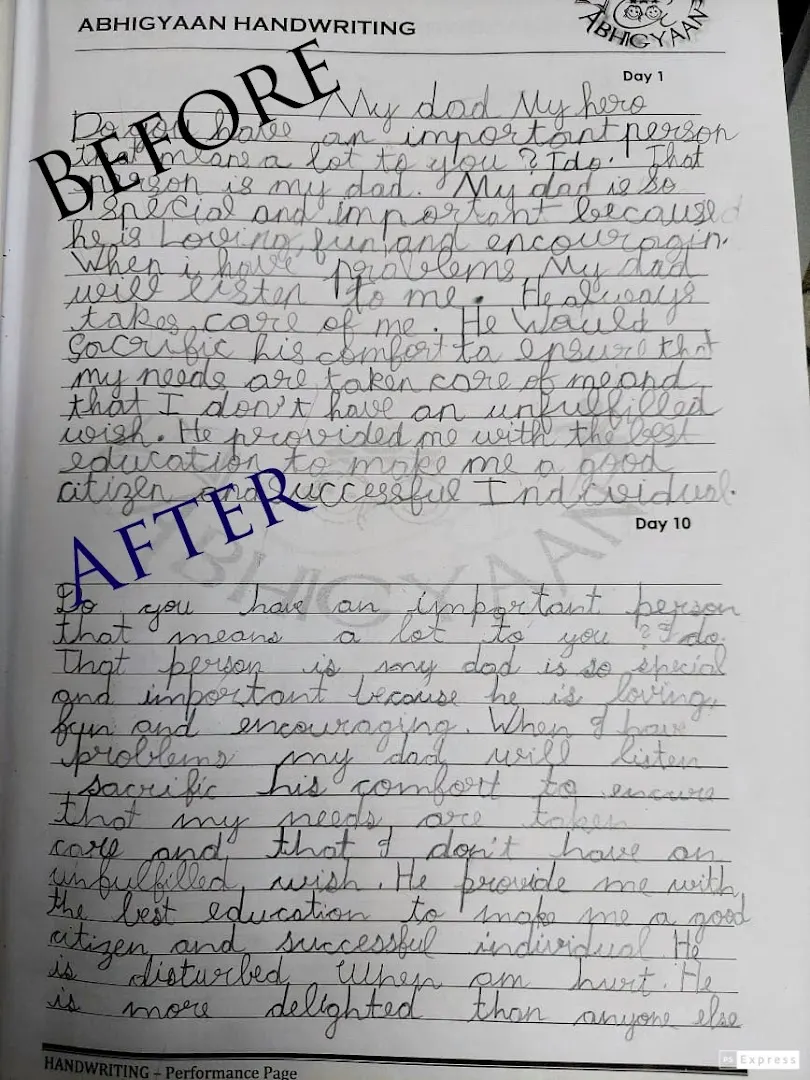 Abhigyaan Handwriting — Art & Craft in Garvebhavi Palya