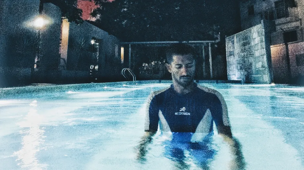 G K Purushotam — Swimming in Malleshwaram