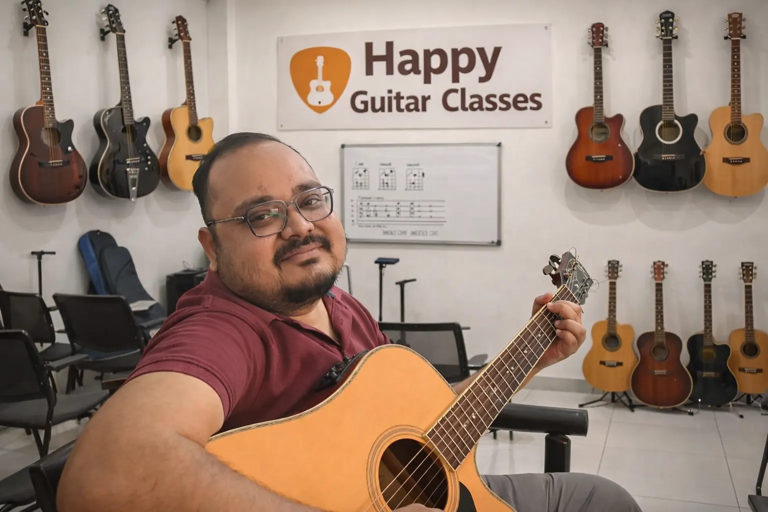 Happy Guitar Classes — Music in Dhanori, Pune