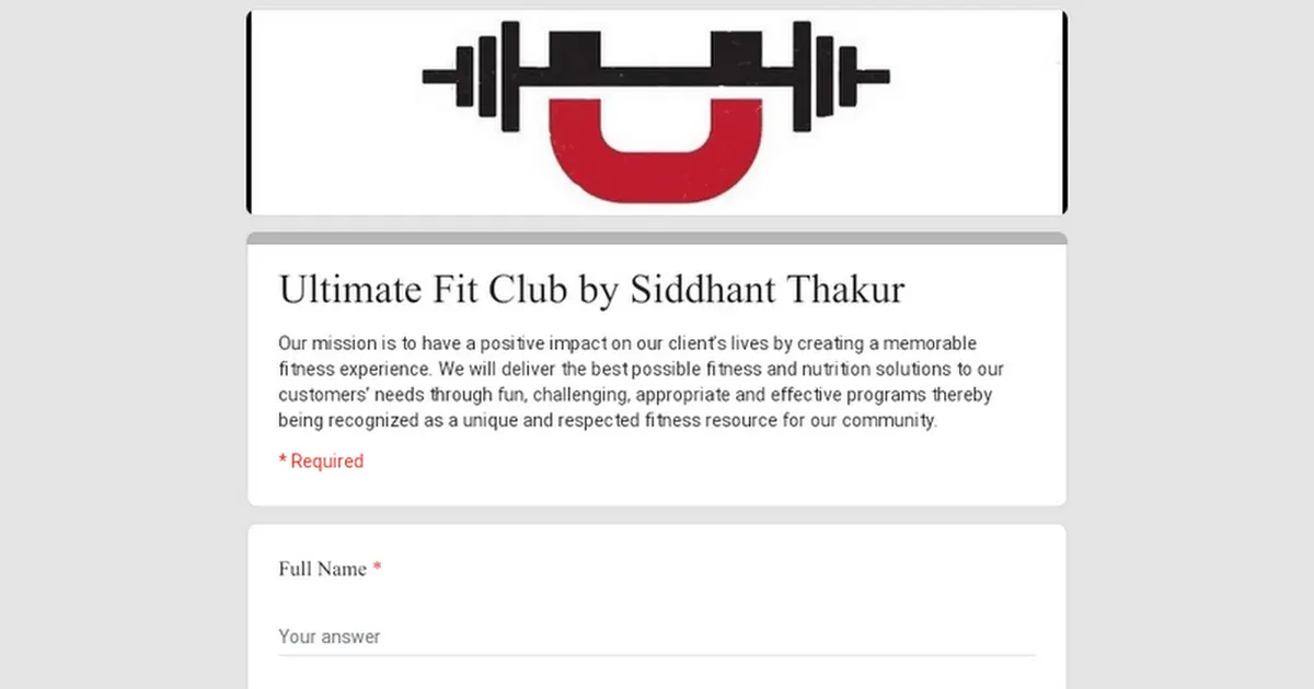 Ultimate Fit Club by Siddhant Thakur — Fitness Center in Mahim, Mumbai