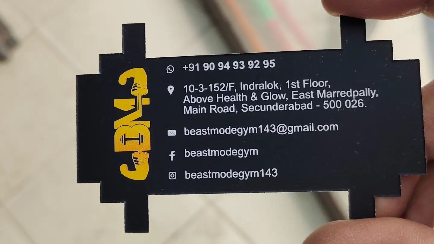 BEAST MODE GYM — Fitness Center in East Marredpally, Secunderabad
