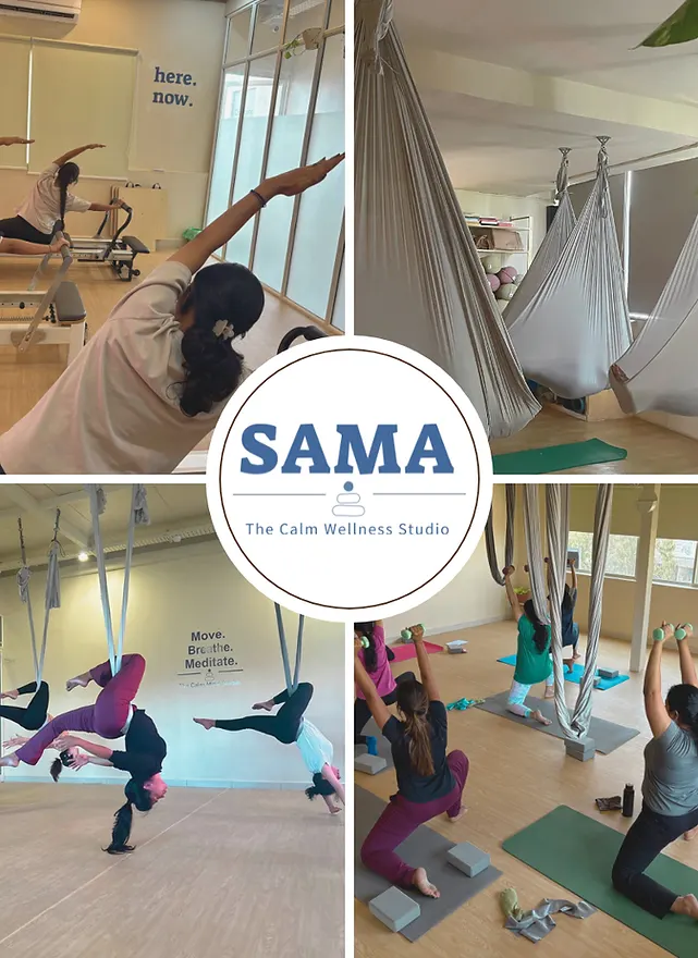 SAMA: The Calm Mind Studio (Hopefarm, Whitefield)- Aerial Yoga, Pilates, Yoga and Strength Training Classes — Yoga in Whitefield, Bengaluru